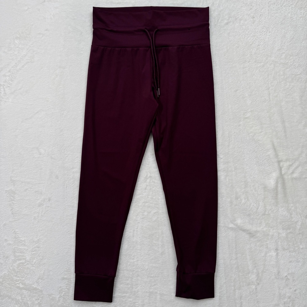 No Boundaries Joggers Womens L 11-13 Burgundy Activewear High Rise Drawstring